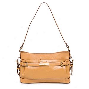 Etienne Aigner Ridgedale Top Zip Camel Leather Bag