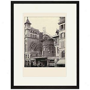 Exterior Of The Moulin Rouge Framed Print