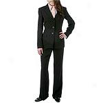 Famous American Maker 2-piece Black Crepe Pantsuit