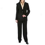 Famous New York Manufacturer 2pc Black Pebbled Crepe Suit
