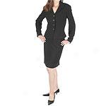 Famous New York Maker Black Micro Dot Skirt Suit