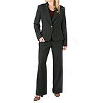 Famous New York Maker Grey Pinstriped Pantsuit