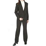 Famous Ny Maker 2pc Black Striped Pantsuit