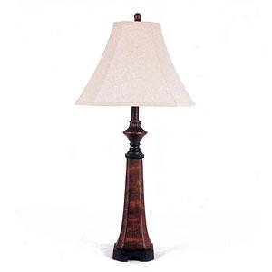 Faux Wood Textured 33in Table Lamp