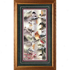 Feathered Friends Ii Framed Calico