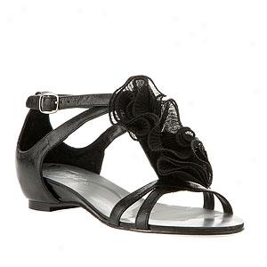 Fergie Isatope Black Leather Sandal