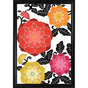 Framed Delightful Flowers Canvas