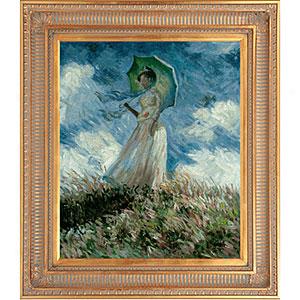 Framed Monet Woman With A Parasol (facing Left)