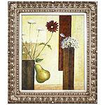 Framed Oil Painting Infused Geometry (daisy)