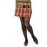 Free People Juniors Plaid Wool Blend Mini Skirt