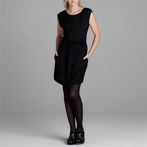 French Affinity Danielle Black Drape Dress