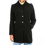 Gallery Petite Hooded 3/4 Length Wool Coat