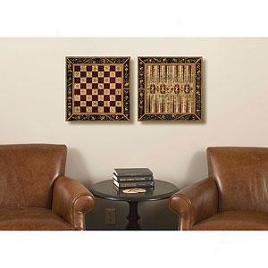 Gameboards Set Of 2 16 In X16 In Canvas Prints