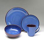 Gibson 16pc Agate Blue Dinnerware Set