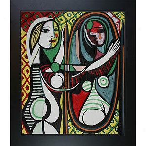 Girl Before A Mirror By Picasso Reproduction