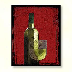 Glass Of Chardonnay Outdoor Canvas Print