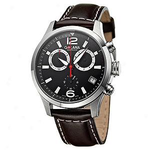 Golana Mens Aero Pro 200 Leather Watch