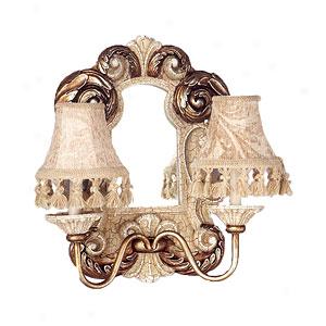 Gold Tone Mirrored Wall Sconce