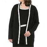 Grace Dane Lewis Plus Ribbed Black Knit Cardigan