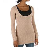 Gracie Wool Blend Deep Scooped Neck Sweater