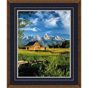 Grand Teton With Moulton Barn Framed Print