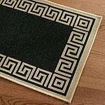 Greek Key Indoor/outdoor Rug In Black Anc Honey