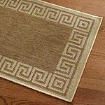 Greek Key Indoor/outdoor Rug In Chocolate & Honey