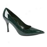 Gucci Green Double-g Embossed Patent Leather Pumps