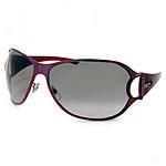 Gucci Womens 2737 Strass Dark Red Metal Sunglasses