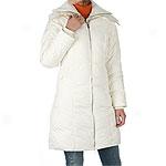 Guesq Cream Down Coat With Knit Collar