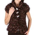 Haiku Beown Eyelash Crochet Vest