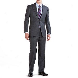 Hickey Freeman Medium Grey Stripe Suit