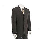 Hugo Bos Srriped Brown Stretch Wool 3-button Suit