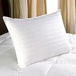 Hungarian White Goose Down Damask Stripe Pillow