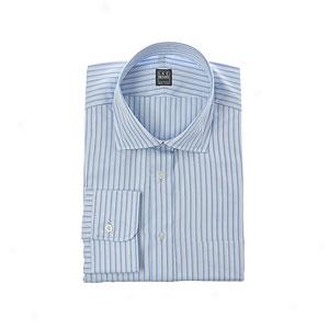 Ike Behar Blue Stripe Dress Shirt