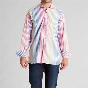 Ike Behar Striped Woven Shirt