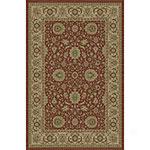 Interlude Collection Ottoman Rug In Rustic Red