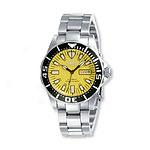 Invicta Mens Automatic Diver Yellow Watch 3035