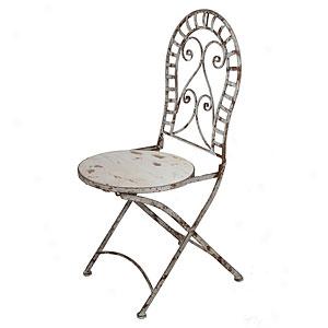 Iron & Wood Folding Chair