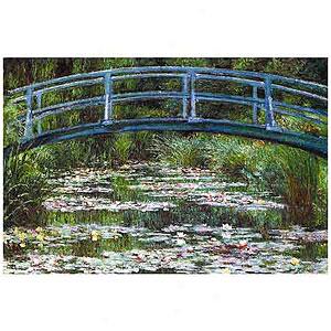 Japanese Footbridge By Monet Canvas Print