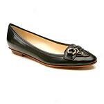 Joan & David Hectod Leather Flat With Hardware