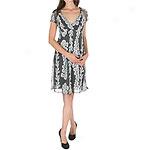 Jonathan Martin Juniors Silver Lace Overlay Dress