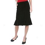 Js Collections Black Velvet Flared Skirt