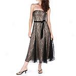 Js Collections Strapless Black Lace Cocktail Dress