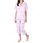 Karen Neuburger Pink Heart Printed Pajama Set