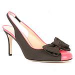 Kate S;ade Gift Canvas & Leather Slingback Pump