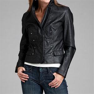Kenneth Cole Reaction Black Faux Leather Jacket