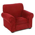 Kids Club Chair In Red Microfiber Suedr