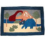 Kids' Multicolor Dinosaur Rug