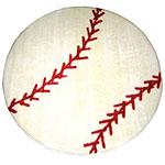 Kids Round Baseball Fun Rug